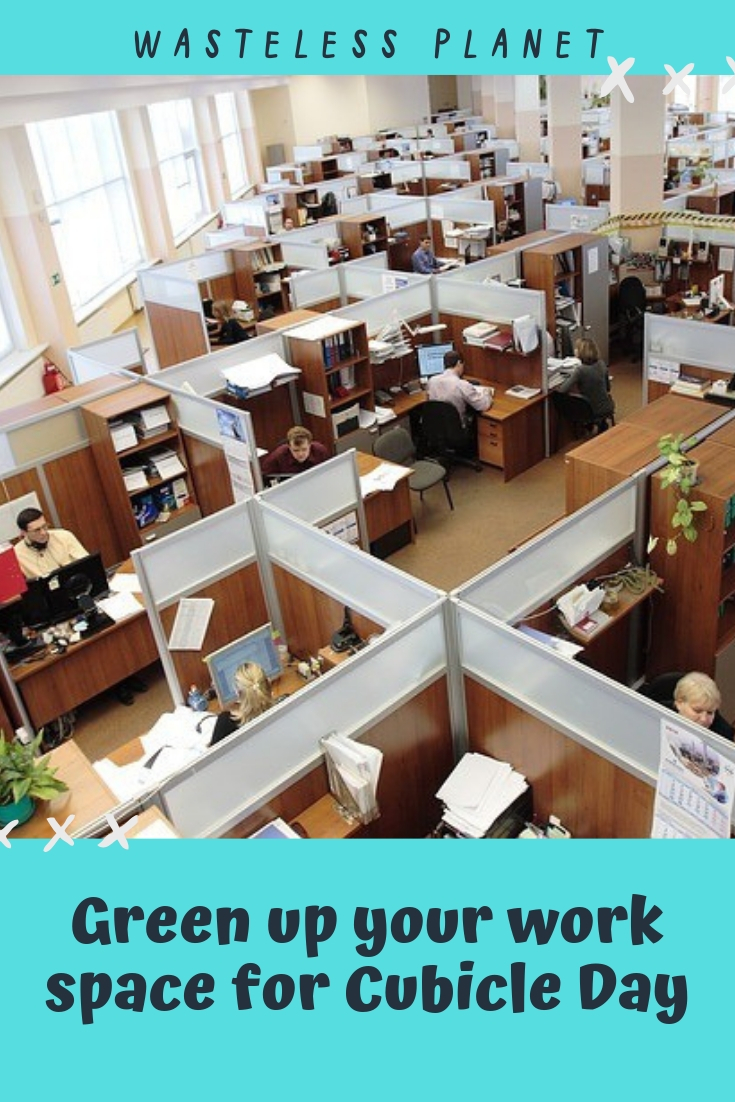 How to make your cubicle or office space more fun and eco-friendly to improve your work day.
#WastelessPlanet #CubicleDay #cubicle #office #workspace #work #ecofriendly #selfcare