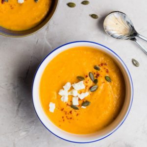 Bowl of pumpkin soup