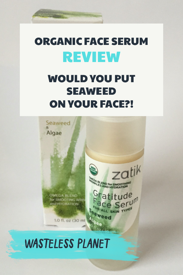 Organic face serum review: Gratitude by Zatik