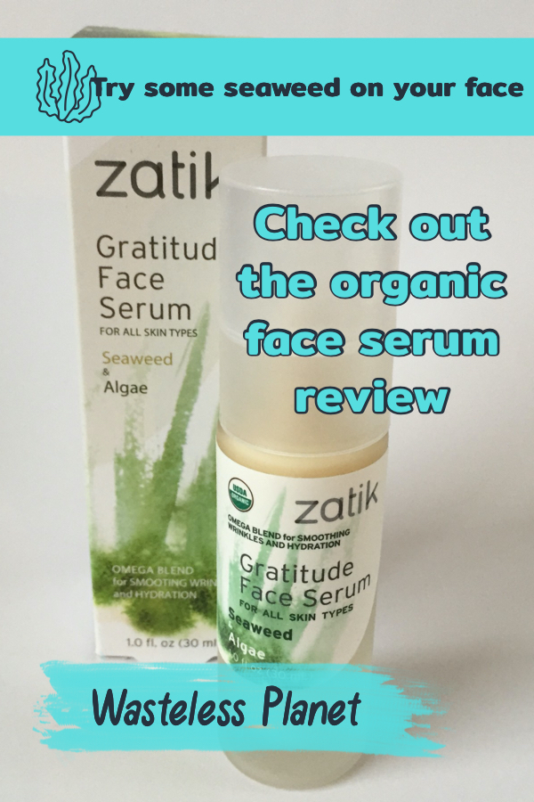 Organic face serum review: Gratitude by Zatik