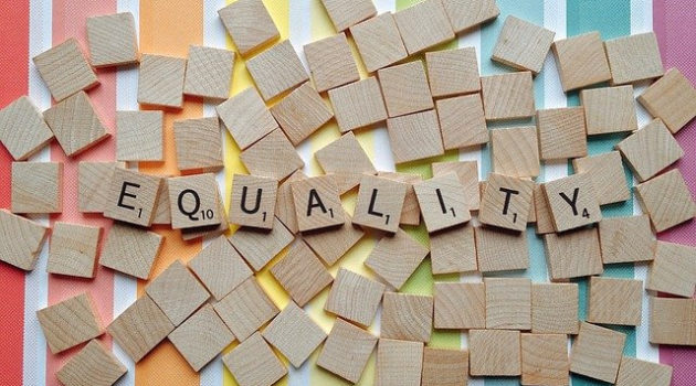Scrabble letters spelling the word equality